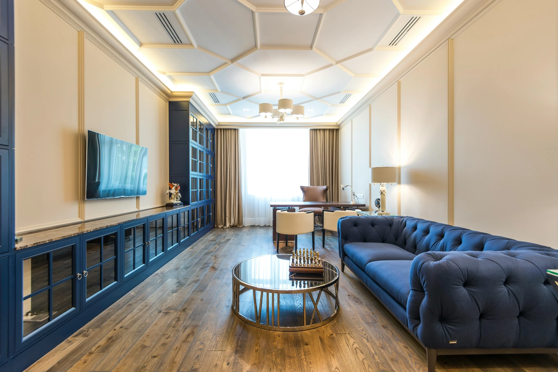 Classic panelled living room interiors