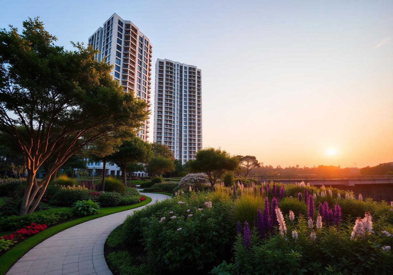 Landscaped gardens